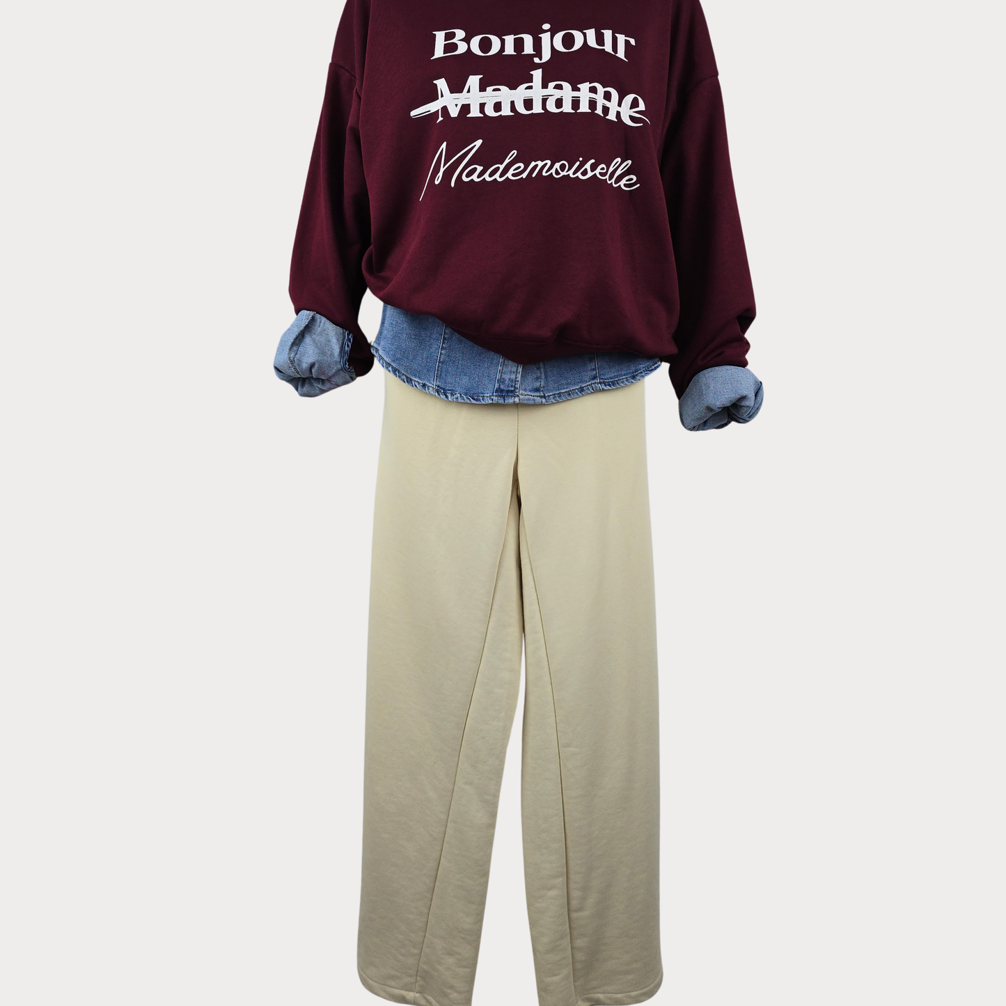 Pantalón Chandal Recto Beig y marron