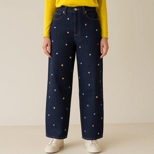 Vaquero Bordado de mujer Globo