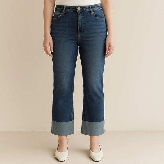 Vaquero pitillo con vuelta en bajo