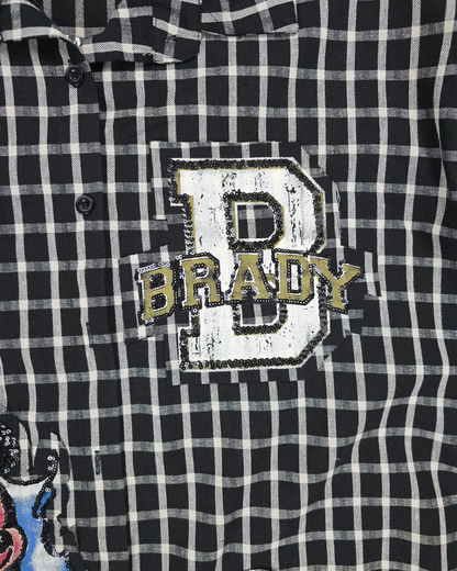 camisa cuadros mickey mouse oversize