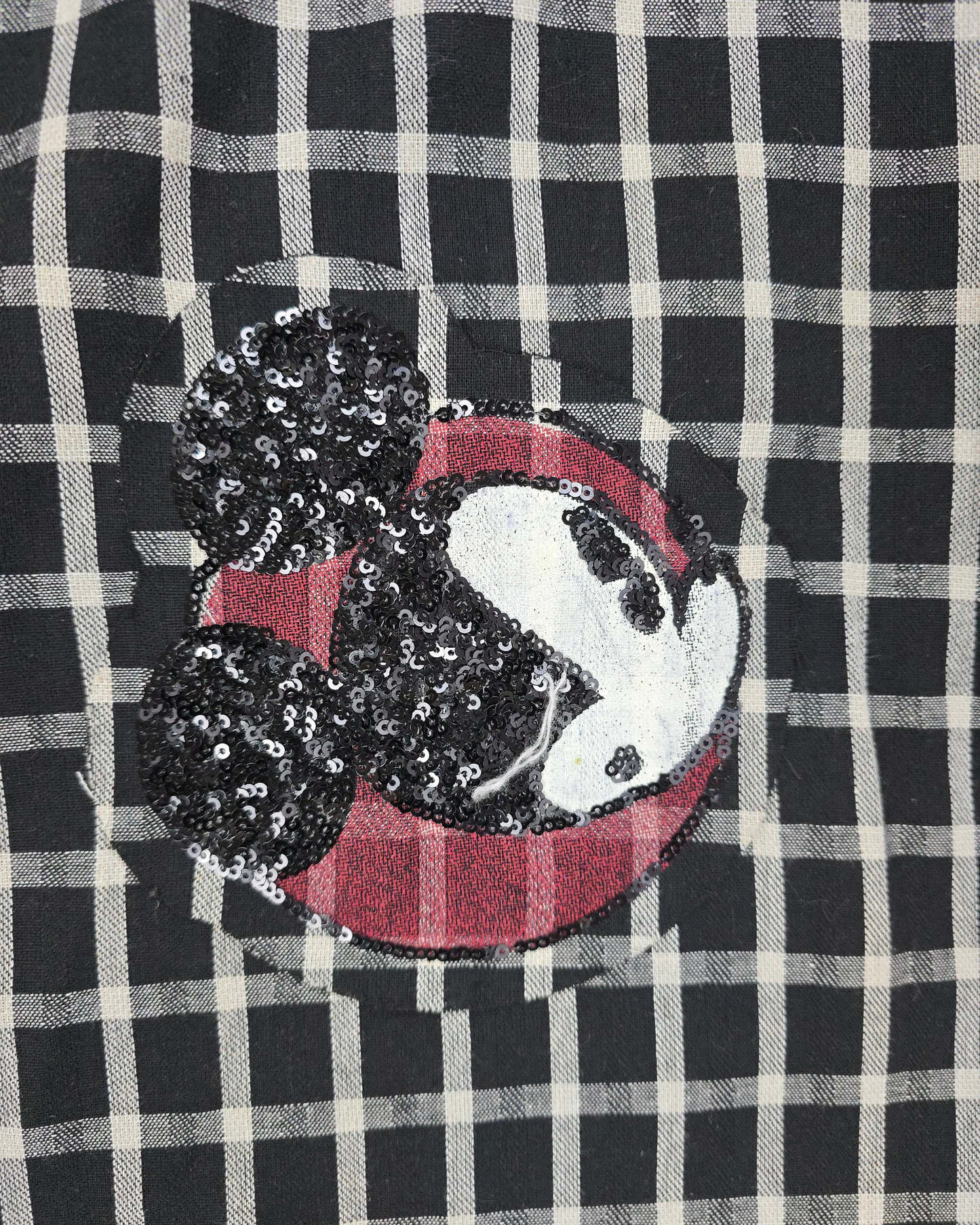 camisa cuadros mickey mouse oversize