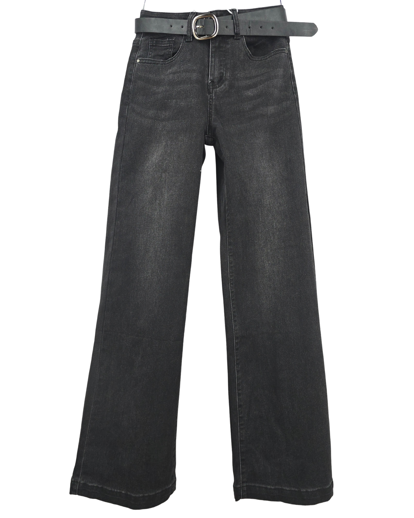 Vaquero negro campana sailor con cinturon