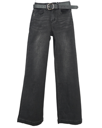 Vaquero negro campana sailor con cinturon