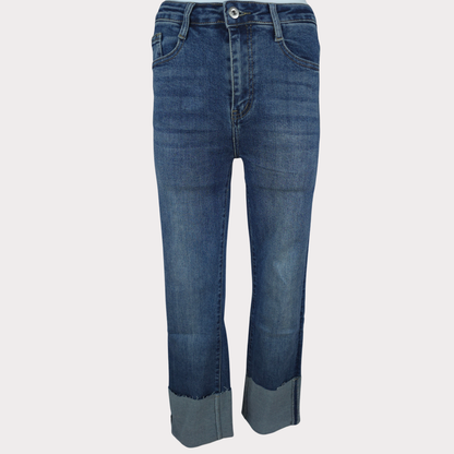 Vaquero pitillo con vuelta en bajo