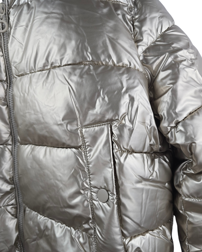 Chaqueton acolchado metalizado cobre