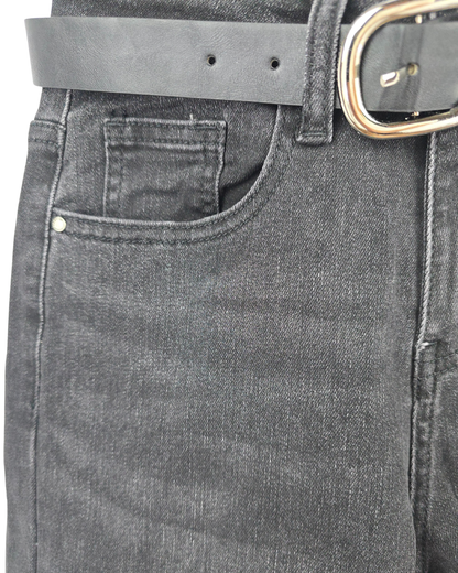 Vaquero negro campana sailor con cinturon