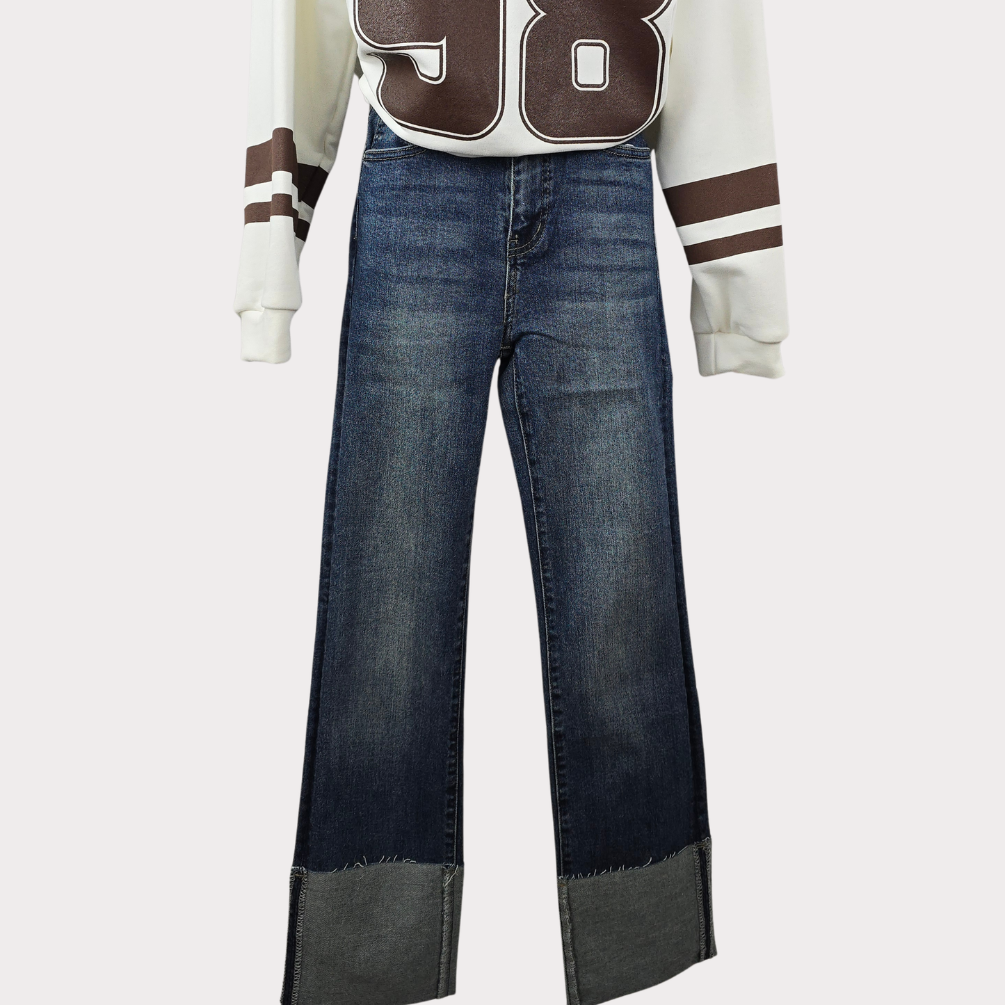 Vaquero pitillo con vuelta en bajo