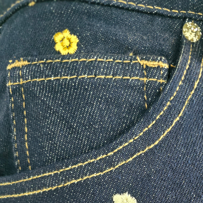 Vaquero Bordado de mujer Globo