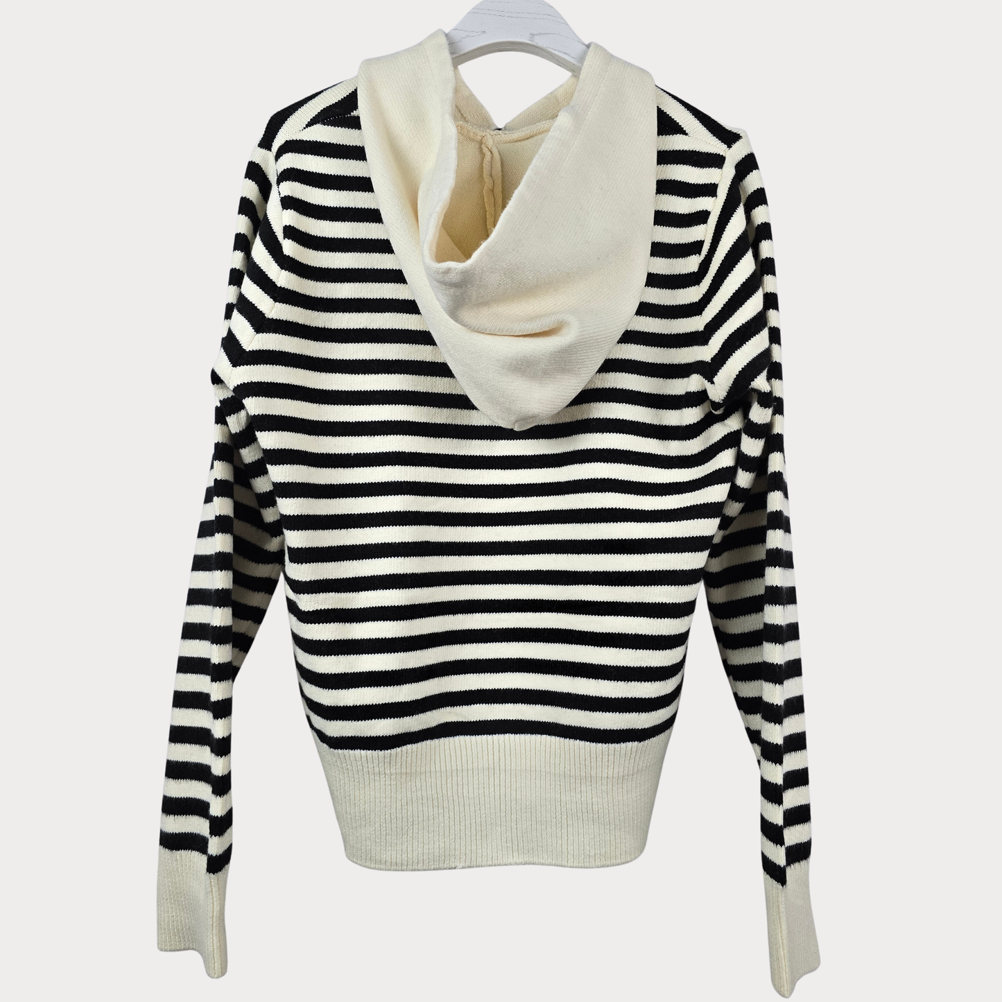 Sudadera Punto Capucha Negra