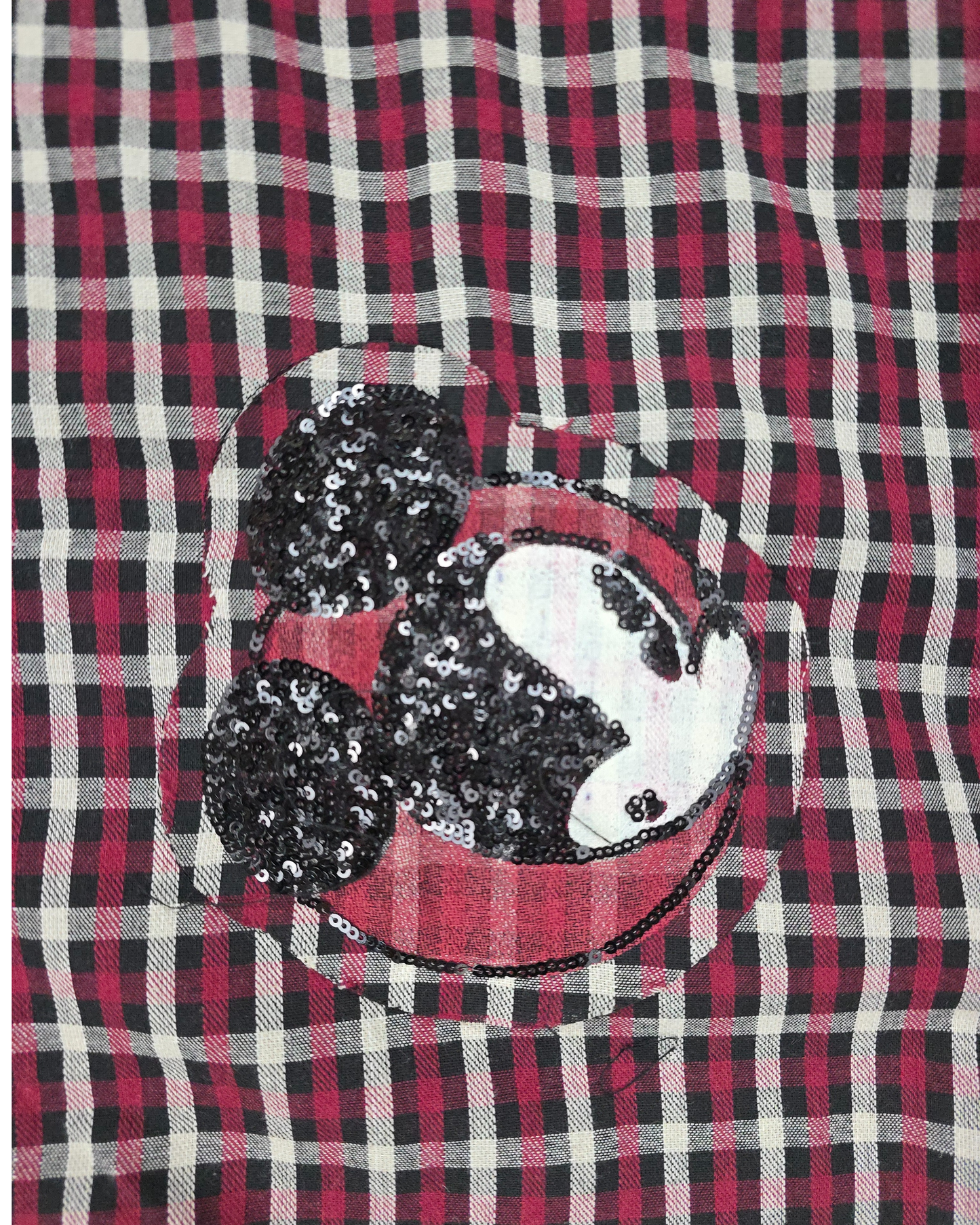 camisa cuadros mickey mouse oversize