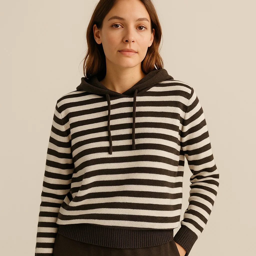 Sudadera Punto Capucha Negra